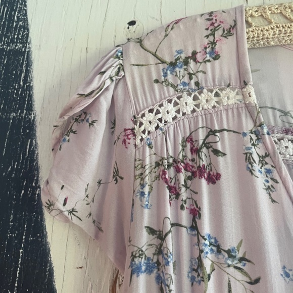 JAASE  Lilac Pink Floral Button Front Maxi Dress SZ: M/L - Picture 10 of 15